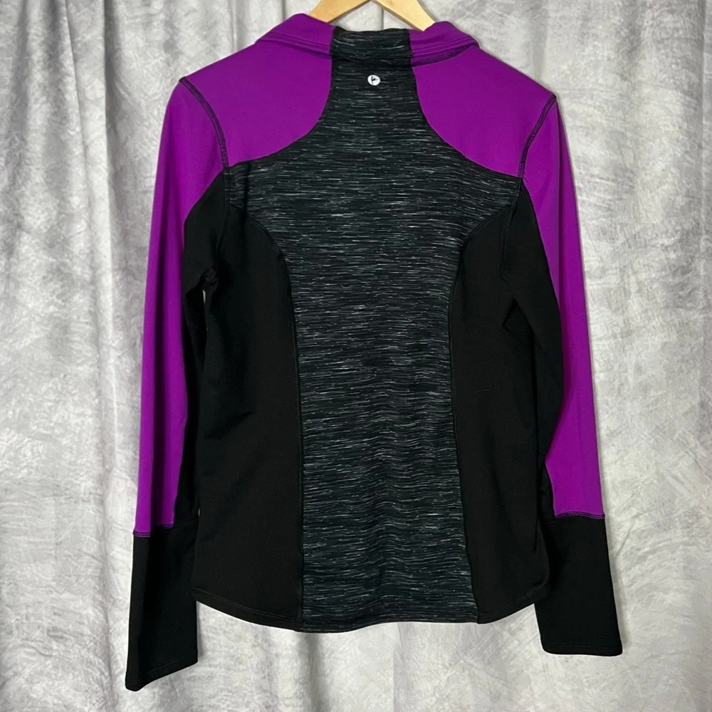 90 Degree by Reflex Active Life Black, Plum & Heather Gray Long Sleeve 1/4 Zip - Picture 10 of 16